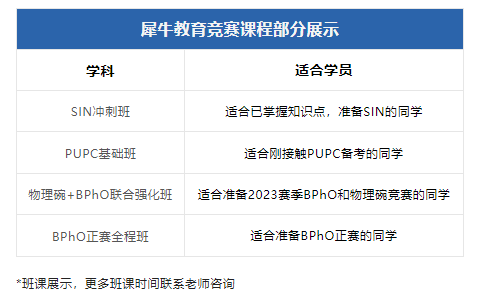 SIN物理竞赛
