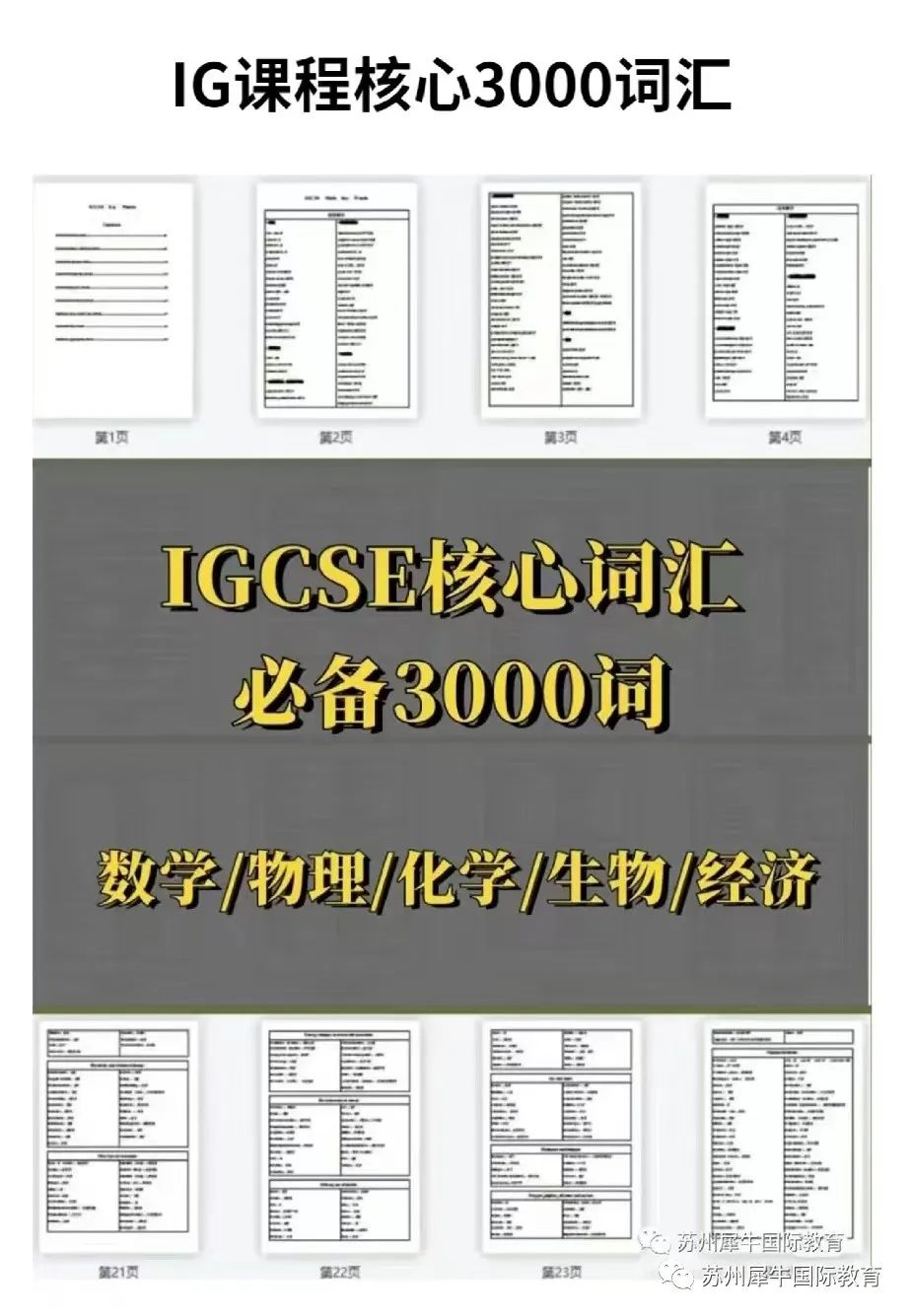 IGCSE课程培训