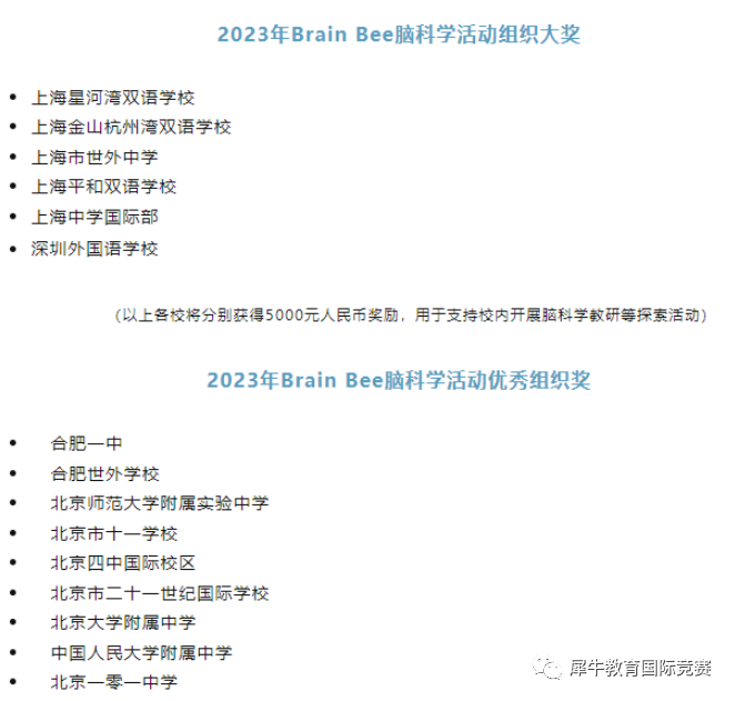 Brain Bee脑科学大赛