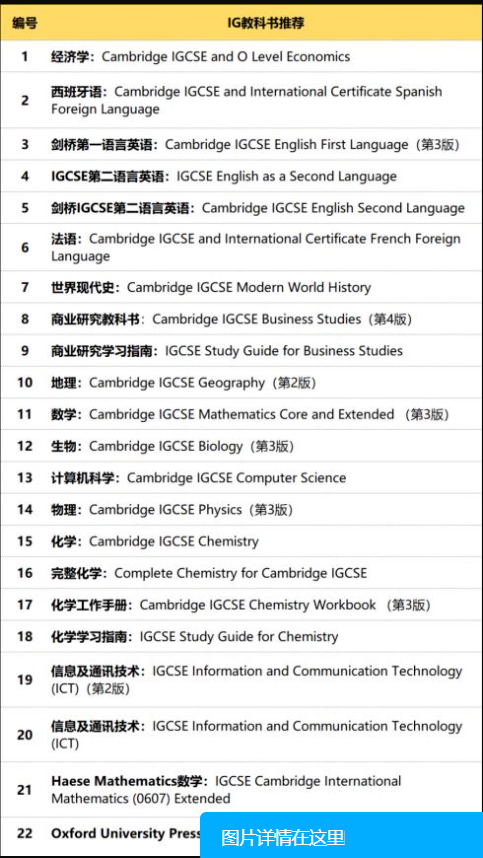IGCSE课程