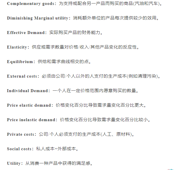IGCSE经济