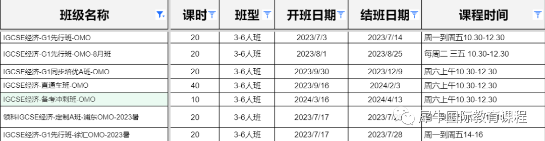 IGCSE课程