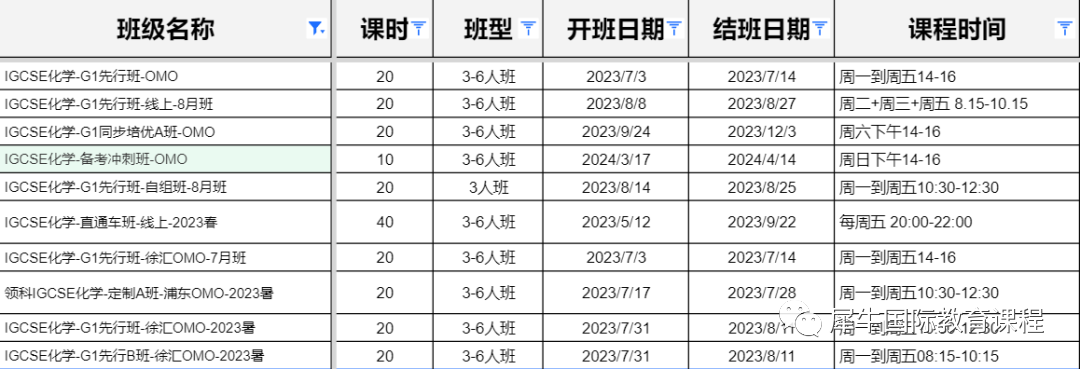 IGCSE课程