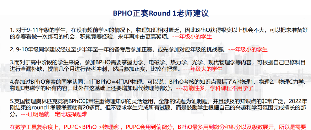 BPHO物理竞赛