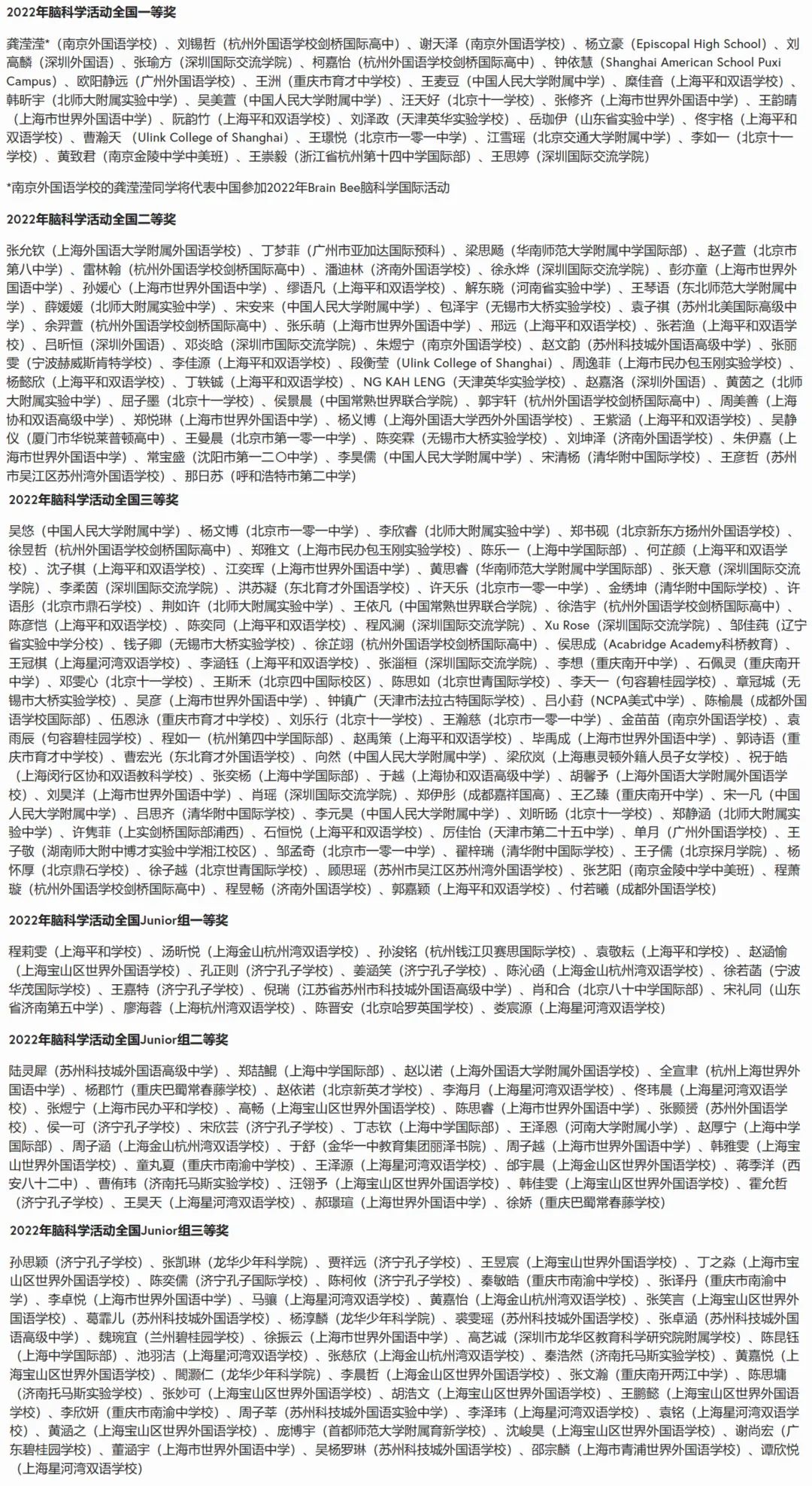 BrainBee生物竞赛,Brainbee竞赛培训,Brainbee脑科学大赛,Brainbee真题,