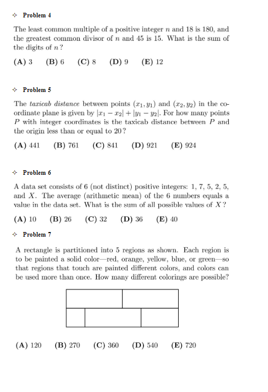 AMC12数学竞赛