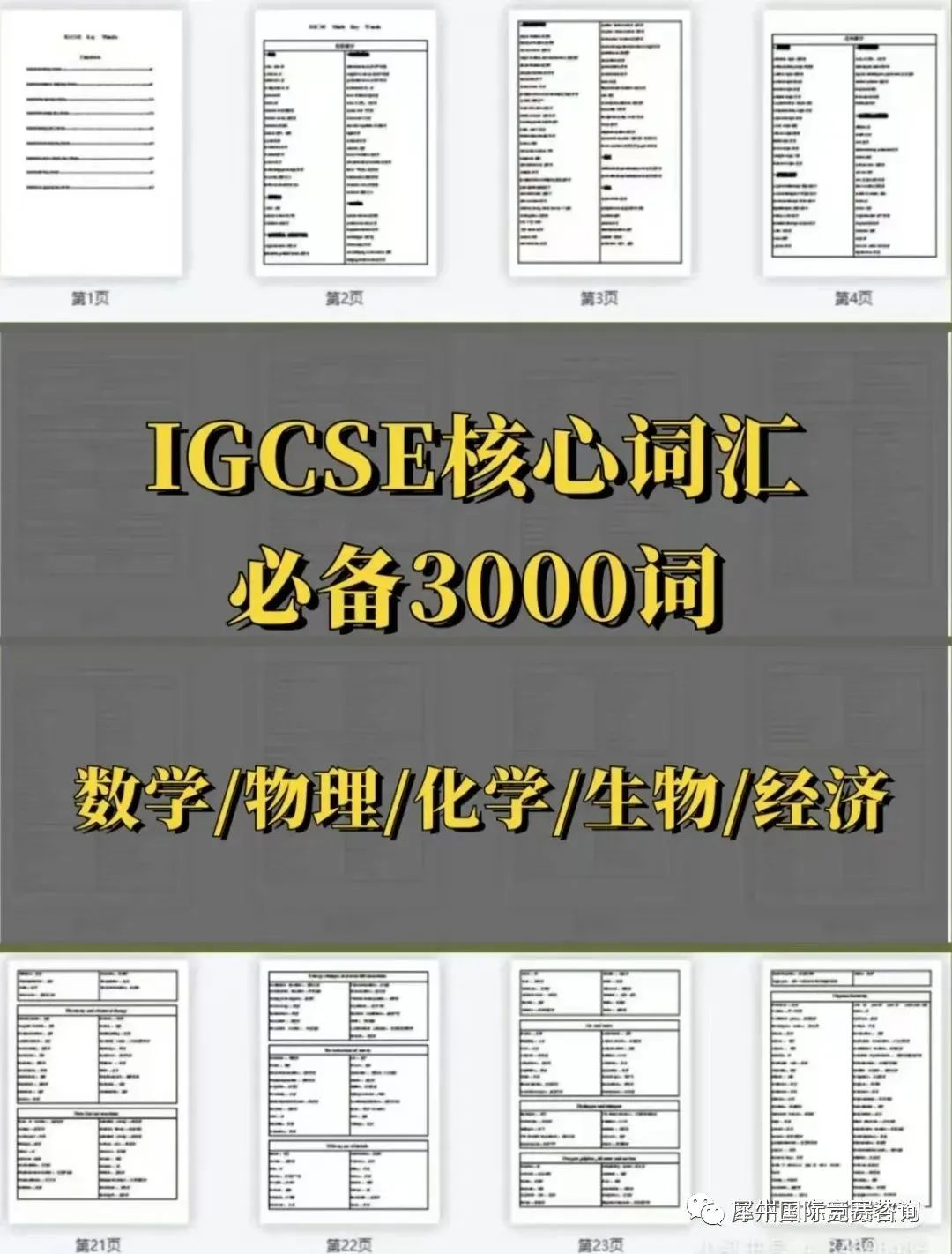 IGCSE生物,IGCSE生物新考纲,IGCSE生物词汇,IGCSE拔高课程培训,