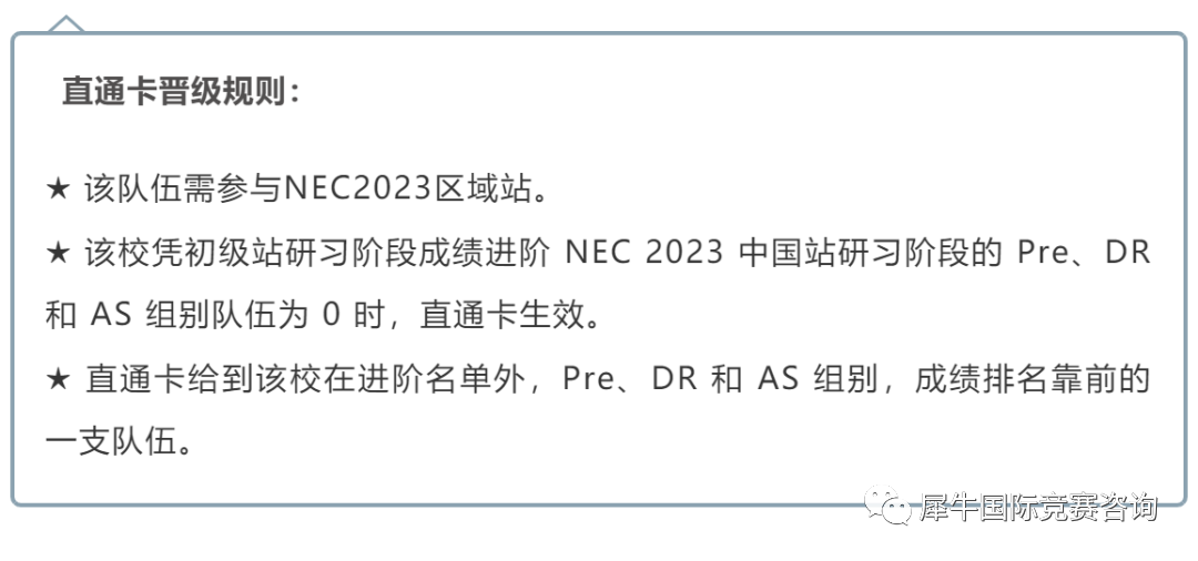 NEC竞赛