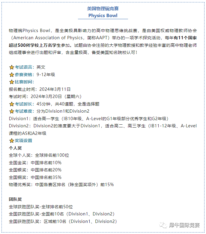 BPhO物理竞赛,BPhO真题解析,BPhO知识点,BPhO课程培训,