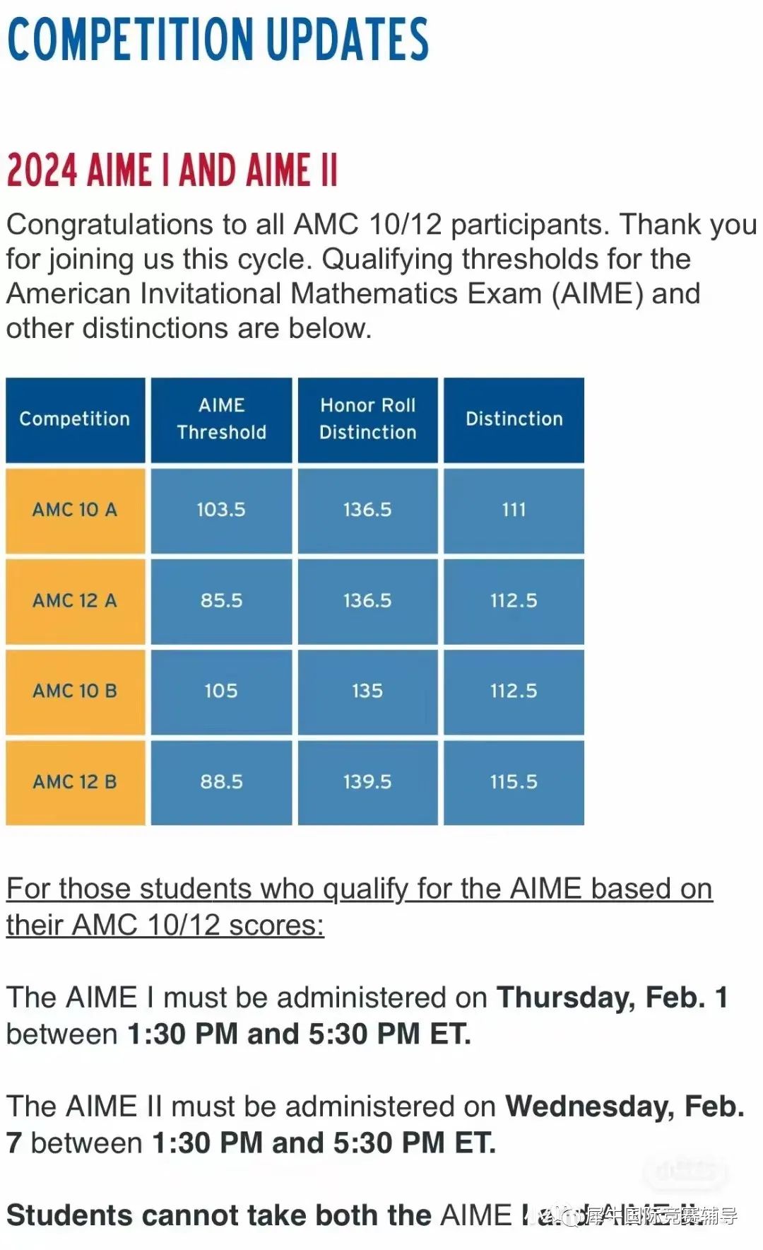 AIME数学竞赛