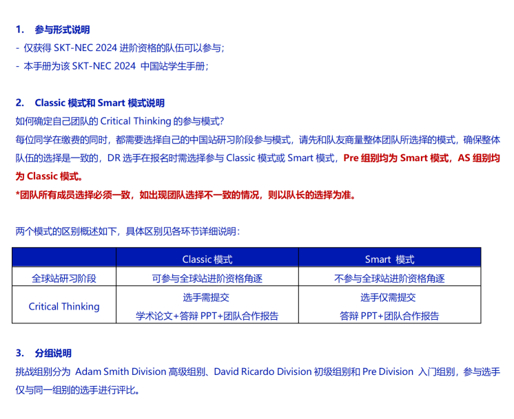 NEC经济商赛