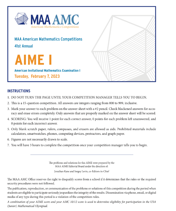 AIME数学竞赛