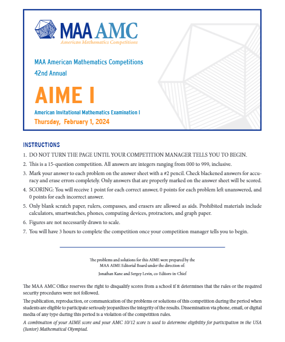 AIME数学竞赛