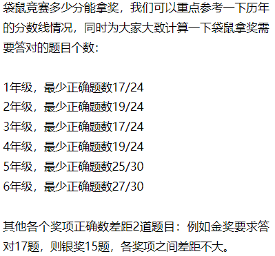 袋鼠数学竞赛