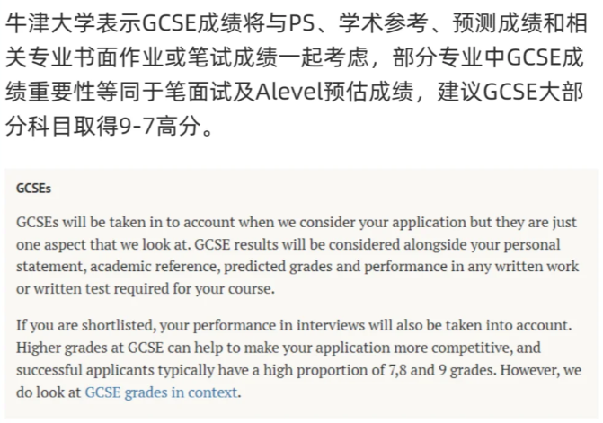 IGCSE成绩