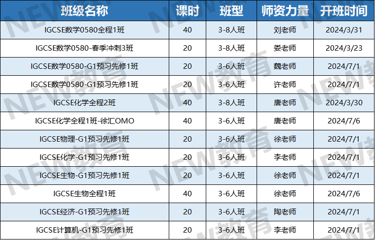 IGCSE课程