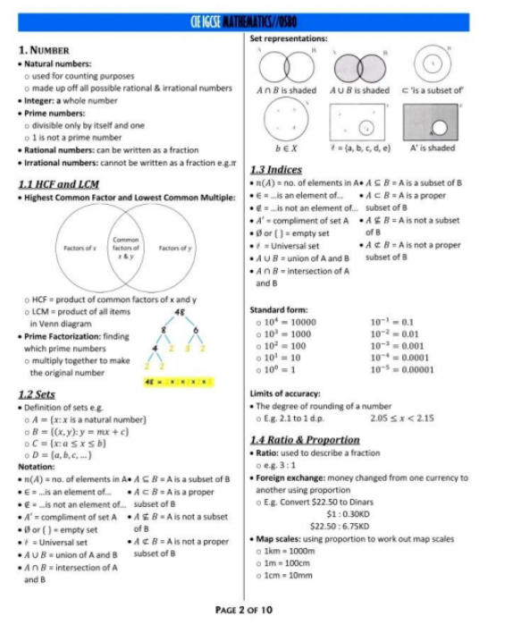 IGCSE数学