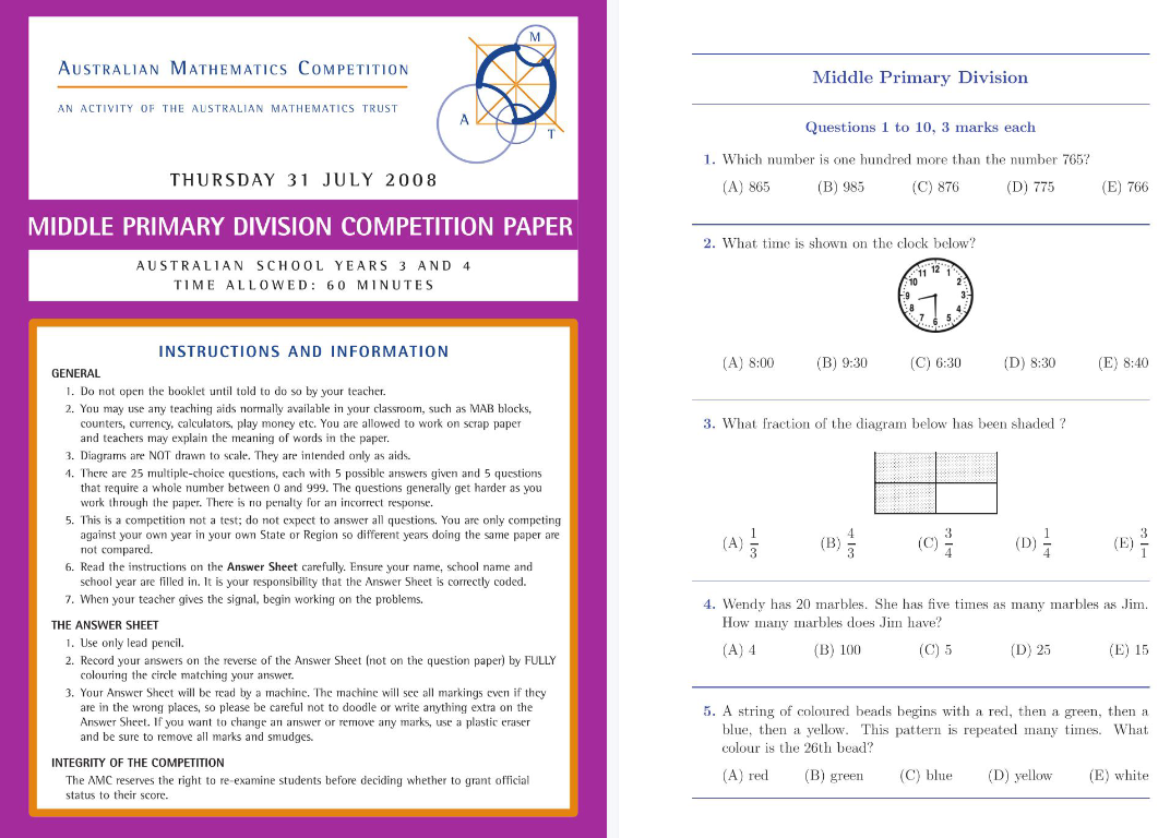 澳洲AMC数学竞赛,澳洲AMC竞赛,澳洲AMC培训班,AMC数学竞赛,AMC竞赛,AMC培训班,AMC真题,袋鼠数学竞赛,Math Kangaroo,袋鼠数学真题,2024年袋鼠数学竞赛报名,袋鼠数学竞赛课程培训辅导,
