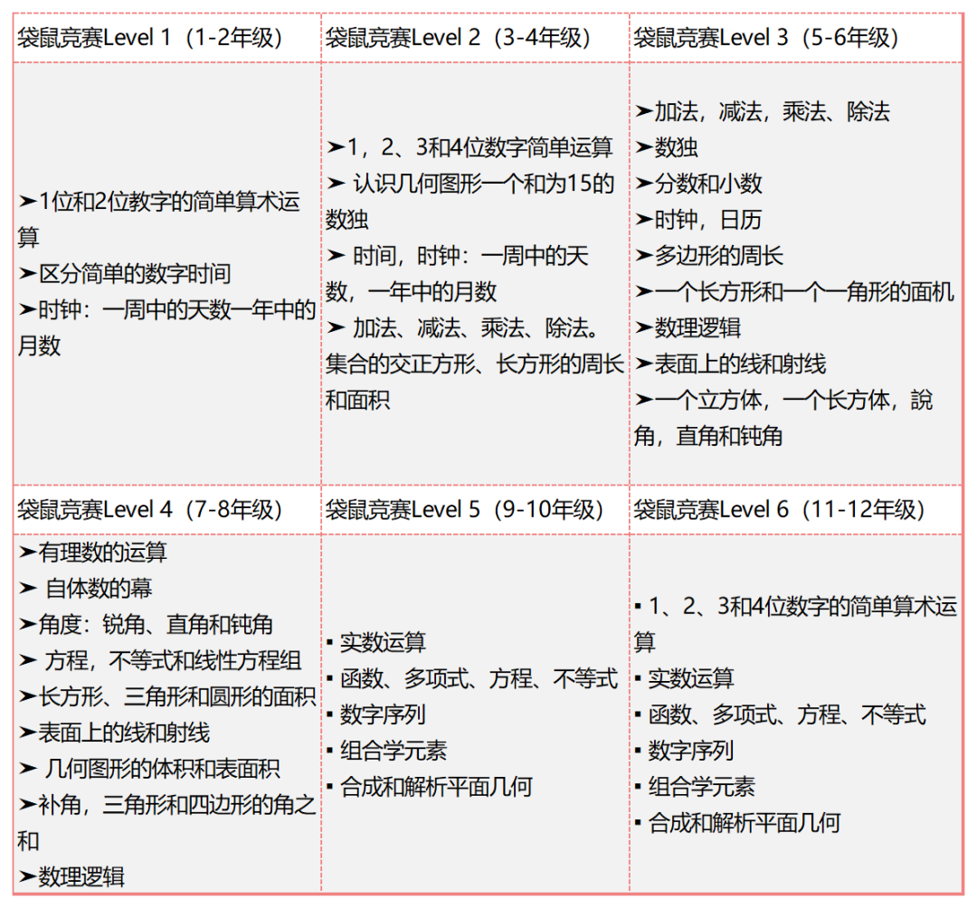 袋鼠数学竞赛
