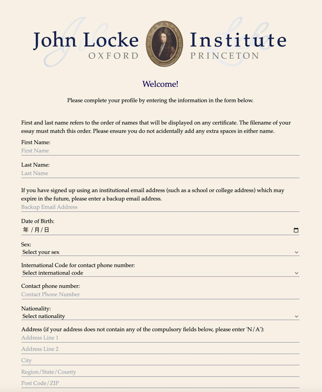 John Locke写作竞赛