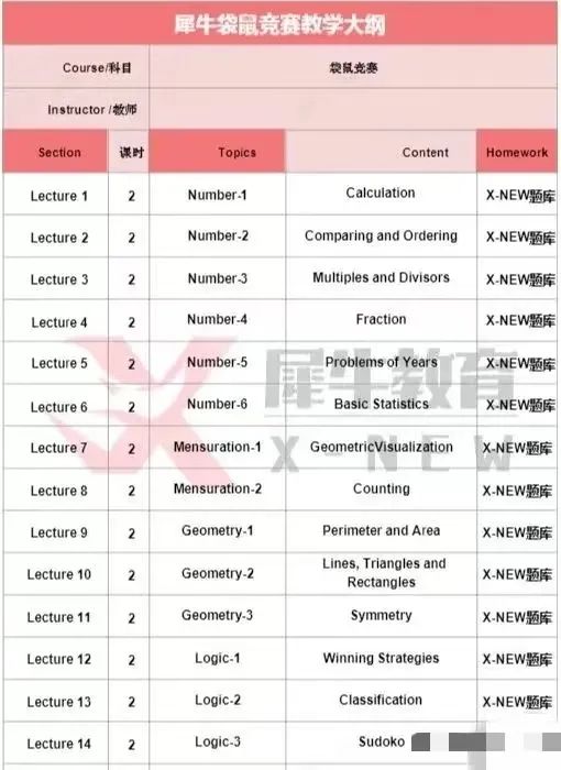 袋鼠数学竞赛