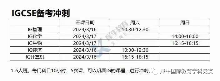 IGCSE课程