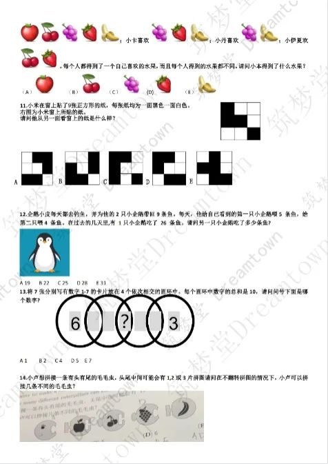袋鼠数学竞赛