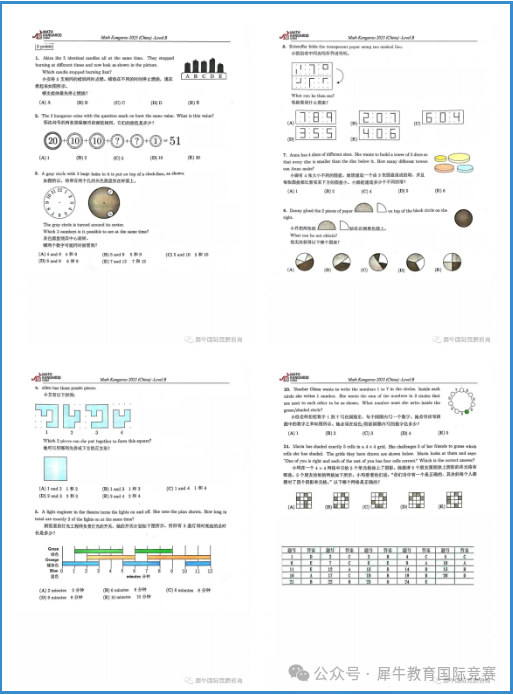 袋鼠数学竞赛