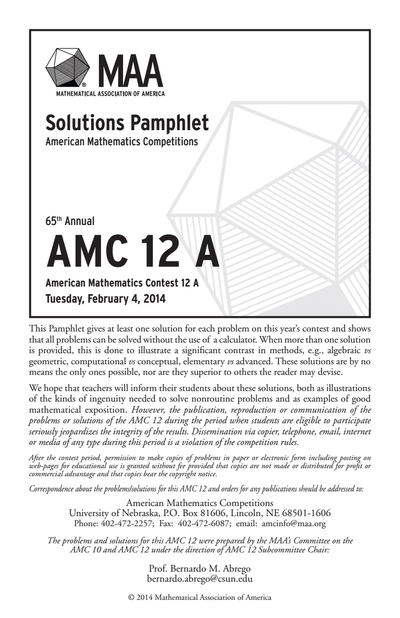 AMC12数学竞赛