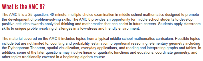 AMC8数学竞赛