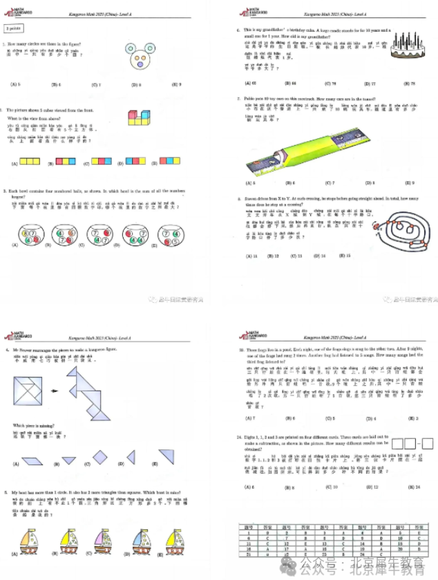 袋鼠数学竞赛培训