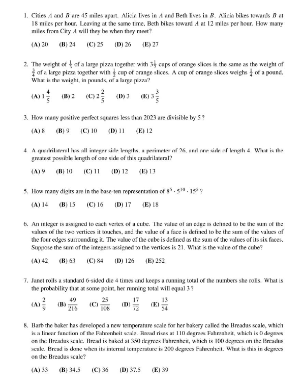 AMC10数学竞赛