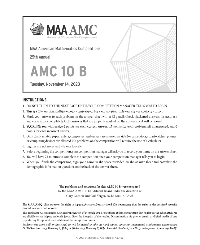 AMC10数学竞赛