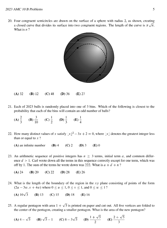 AMC10数学竞赛
