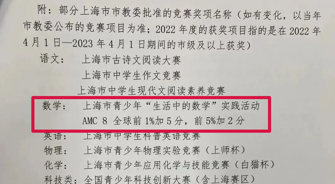 AMC8数学竞赛