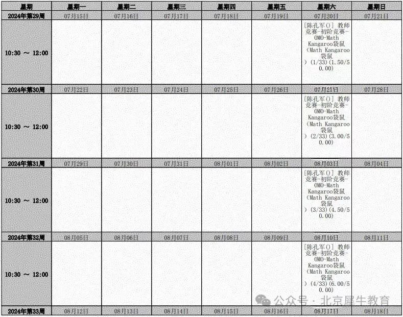 袋鼠数学竞赛