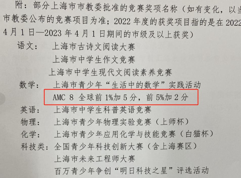 AMC8数学竞赛