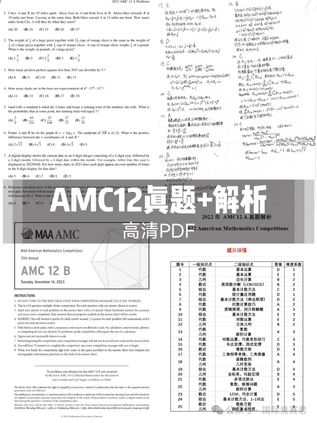 AMC12数学竞赛