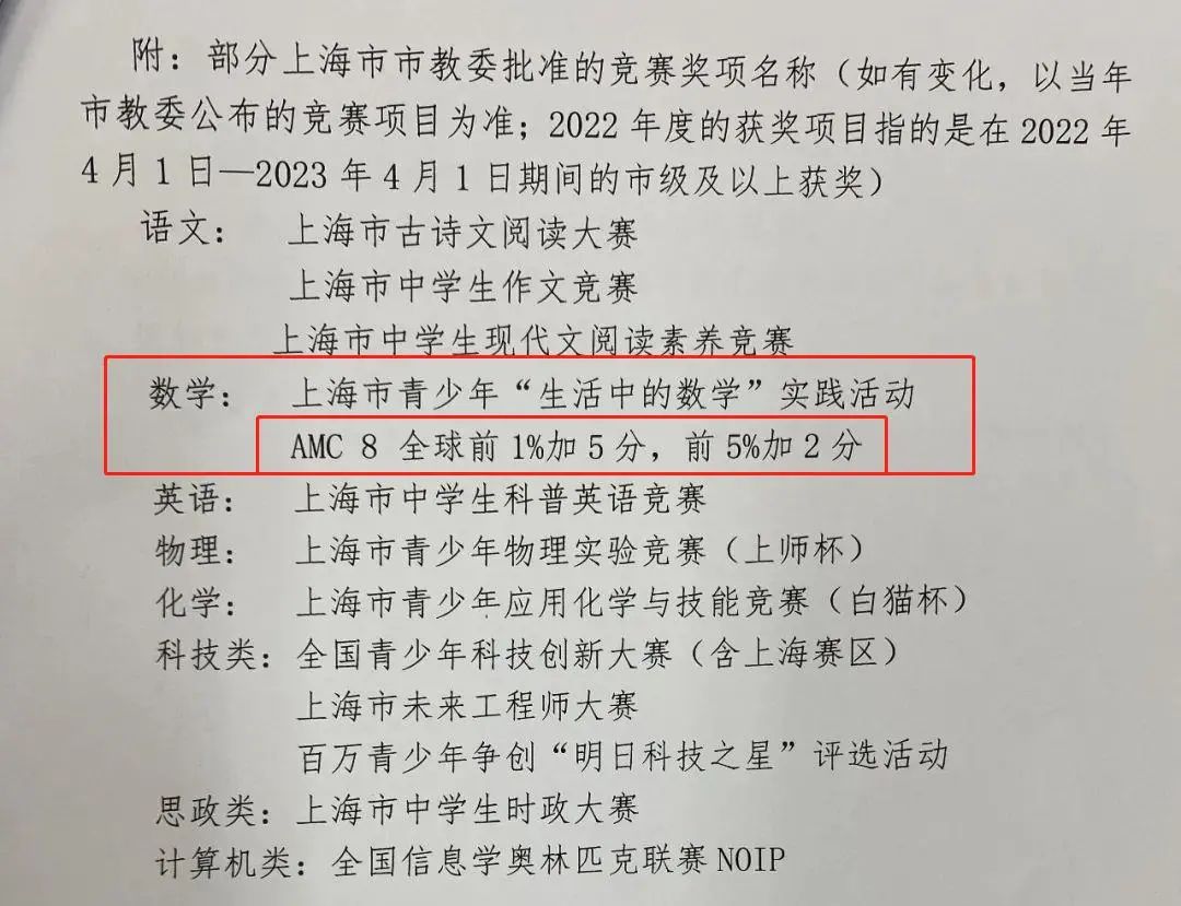 AMC8竞赛