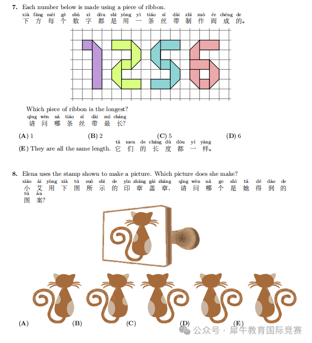 袋鼠数学竞赛