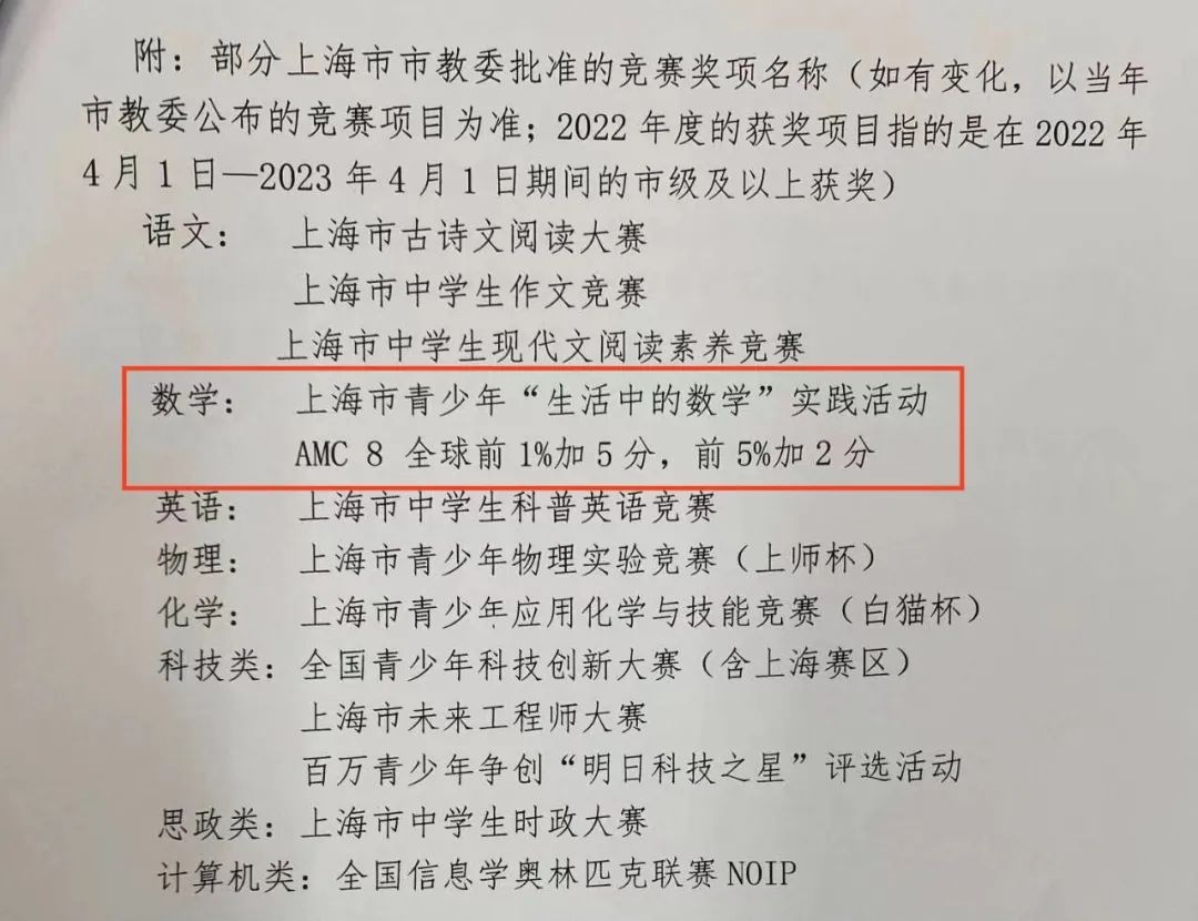 AMC8数学竞赛
