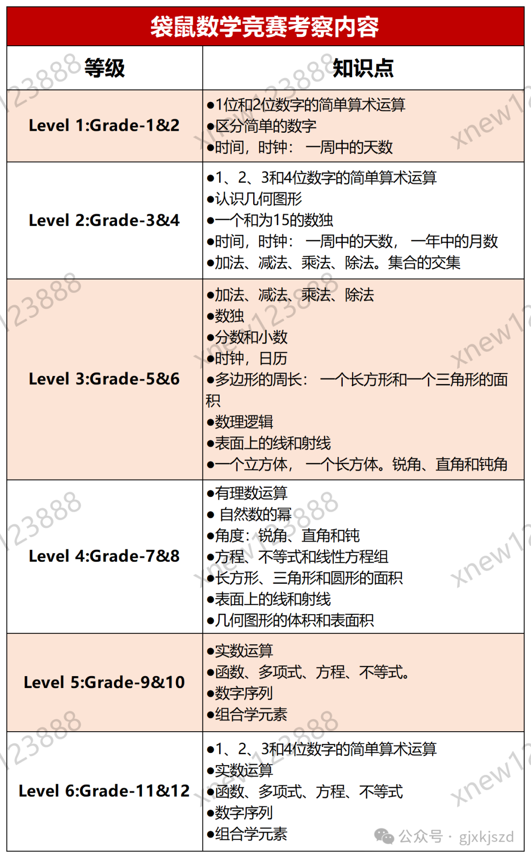 袋鼠数学竞赛