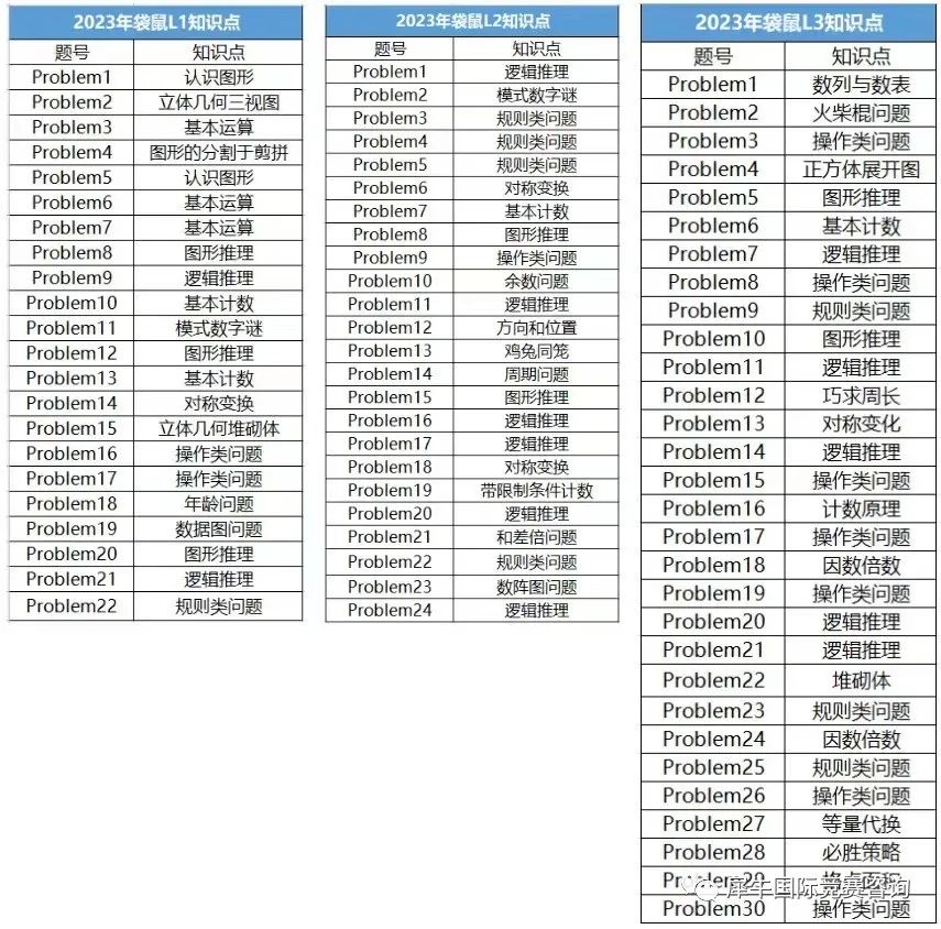 袋鼠数学竞赛