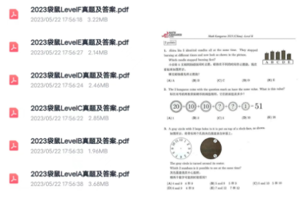 袋鼠数学竞赛