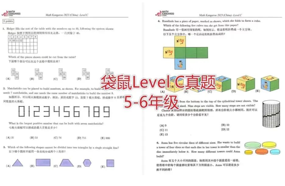 袋鼠数学竞赛