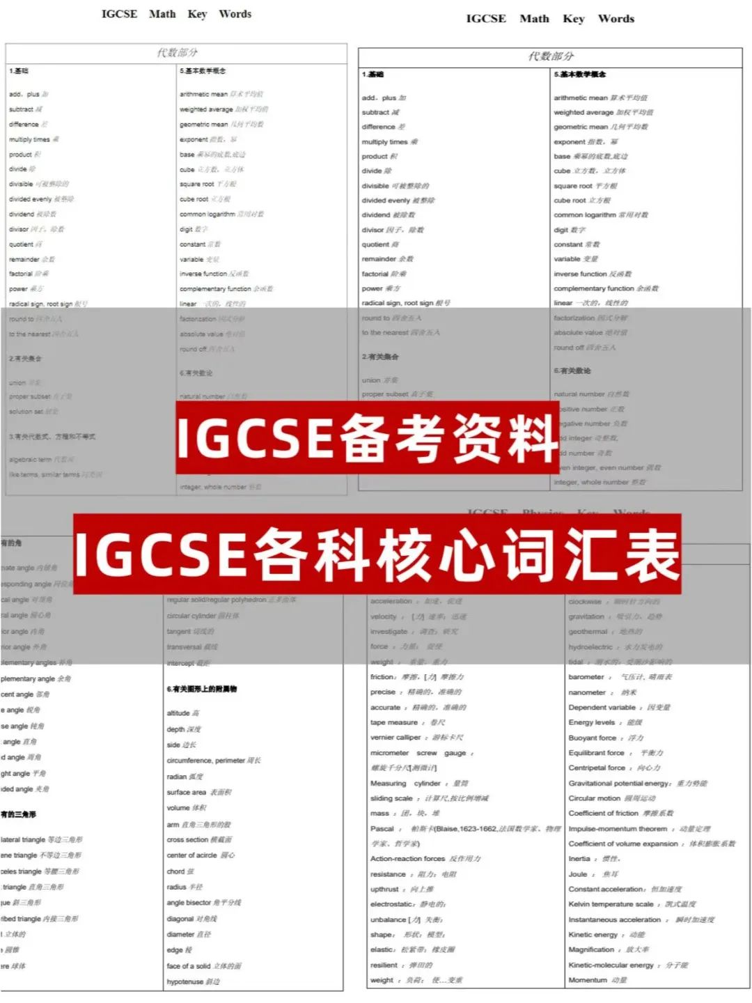学霸都在用❗️IGCSE各科词汇表汇总_1_国际竞赛留学君_来自小红书网页版.jpg