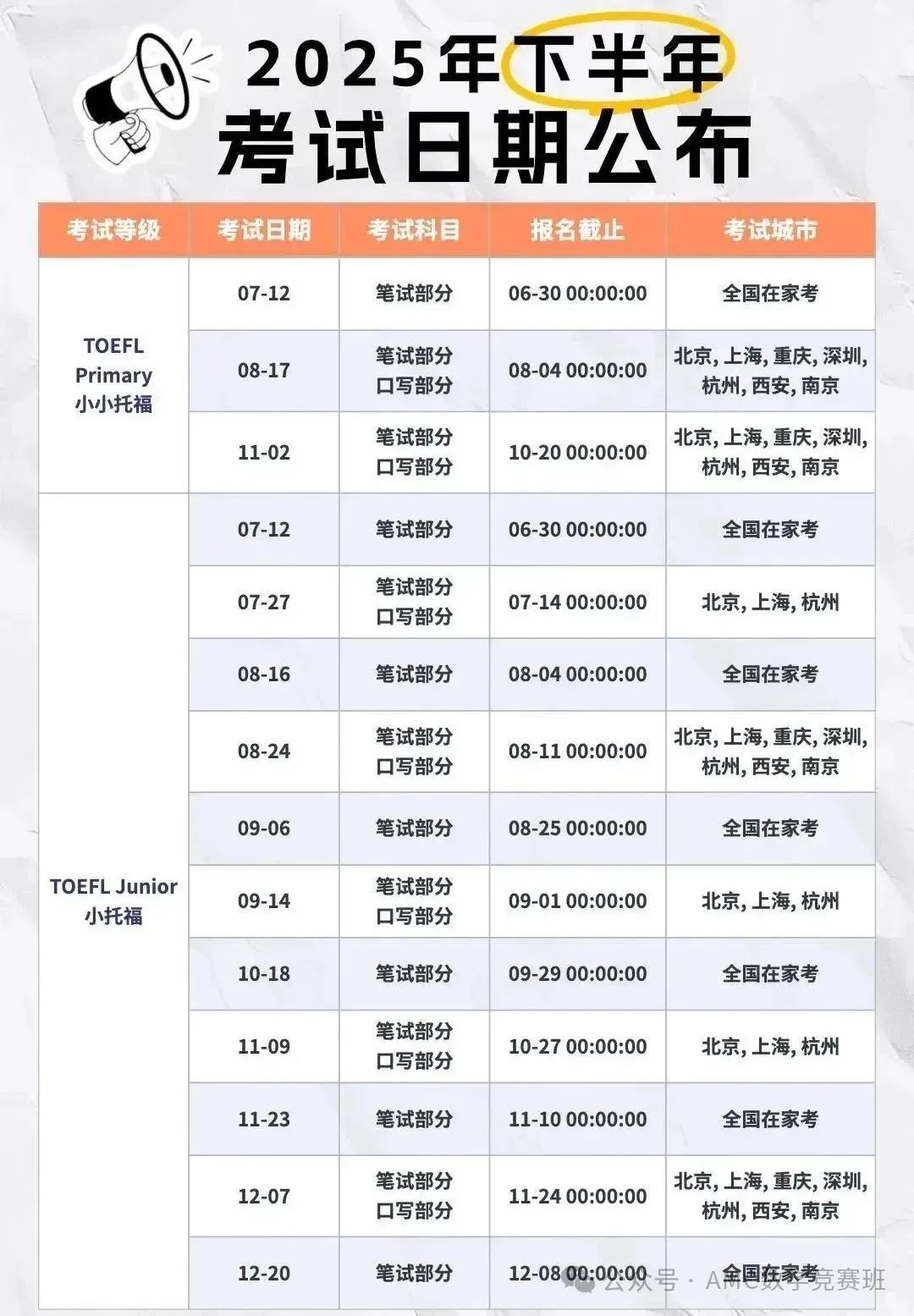 小托福英语考试课程