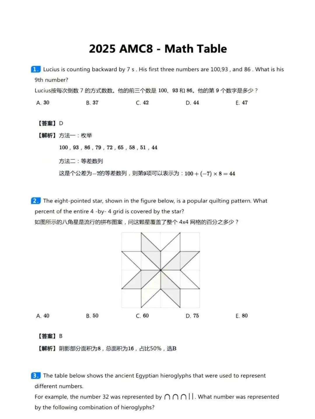 AMC8数学竞赛