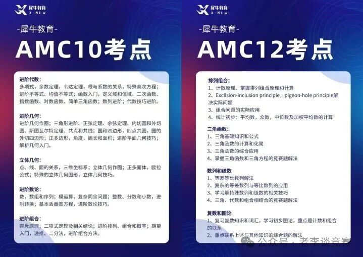 AMC10/12数学竞赛培训课程