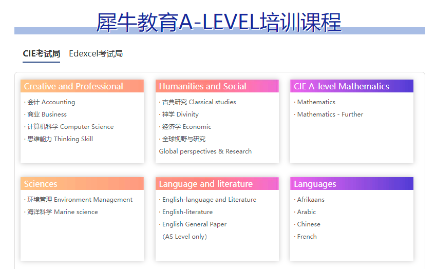 Alevel培训